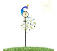 Solar Garden Stake Lights | Decorative LED Landscape Solar Lights Waterproof | Outdoor Pathway Light With Temperature Display For Lawn, Driveway, Walkway, Balcony, Patio, Yard & Garden