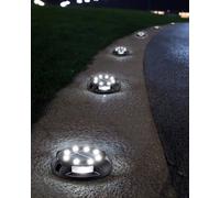 Solar Ground Lights Outdoor Decorations, 12LED Solar Garden Lights Waterproof, S