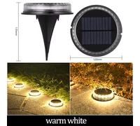 Solar Ground Lights Outdoor Decorations, 12LED Solar Garden Lights Waterproof, S