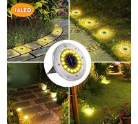 Solar Ground Lights Outdoor Decorations, 12LED Solar Garden Lights Waterproof, S