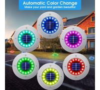 Solar Ground Lights Outdoor Decorations, 12LED Solar Garden Lights Waterproof, S