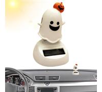 Solar Halloween | Car Dashboard Solar Powered Dancing Ghost Bob | Solar Halloween | Car Dashboard Solar Powered Dancing Ghost | Shaking Head Ornament Automatic Non Fad