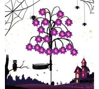 Solar Halloween Lights Outdoor - Solar Tree Stump LED Outside Stake Lights