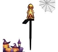 Solar Halloween Stake Lights, Outdoor Waterproof Ghost and Pumpkin Lawn | Auto-Activating Solar Power with No Wiring Needed, Secure Ground Stake Design for Easy Yard Placement, Spooky Glow for