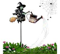 Solar Halloween Witch String Lights - Colorful Light For Lawn Decor | Eco-friendly Solar-powered Outdoor Design Perfect For Decorating Haunted Houses, Yards, Lawns, And Front Doorways.