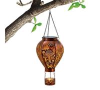 Solar Hot Air Balloon Decor, Metal Solar Lantern, Hanging Garden Light