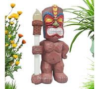 Solar Lantern Garden Hawaii Statue - Solar-Powered Sculpture, Cute Outdoor Figurine With LED Light, Weather-Resistant Decor | Charming Patio Driveway Balcony Accent For Home Garden Lawn Porch