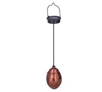 Solar Lantern Outdoor Illumination | IP65 Weather - Protected & Hanging Design with Nature - Inspired Patterns | LED Garden Illumination for Patio / Yard / Pathway | Warm White &