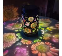Solar Lanterns Outdoor Waterproof, Hanging Solar Twinkle Lights for Outside, Colorful Sunflower Glow Solars Garden Lantern, Garden Decor for Patio, Birthday Gifts for Women (A Colorful)