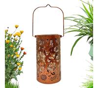 Solar Lanterns Outdoor Waterproof - Sunflower Design Metal LED, Decorative Hanging Garden Light with Automatic Dusk to Dawn Sensor, Patio Lamp, Yard Ornament, Pathway Glow for Nighttime Ambiance