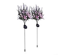 Solar Lavender Butterfly Garden Light 65cm Rainproof(2pcs) | Auto dusk-to-dawn sensor, built-in solar panel, no wiring needed, 65cm height, rainproof plastic