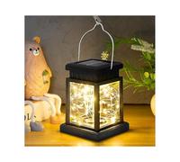 Solar Led Lanterns, Solar Powered Portable Hanging Lights with 30 Leds, Ip44 Waterproof, for Garden, Balcony, Yard, Driveway, Fence, Driveway, Tree, T