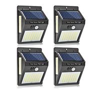 Solar Light 100LED Solar Light PIR Motion Sensor Sensor Light Outdoor Garden Lampada di sicurezza per decorazione da giardino Lanterna di strada .Impermeabile (Emitting Color : 4 PCS Black)