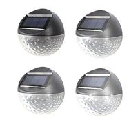 Solar Light 6Led Outdoor Wall Sconces Garden Landscape Light Decorative Garden Wall Light Step Light Waterproof Wall Lamp Abs Material Black Outdoor Lighting,Semi-Circular