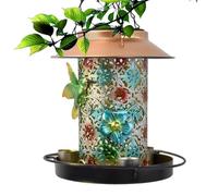 Solar Light Bird Feeder - Hummingbird Feeder Lantern, Solar Powered Ambient Lighting Durable Outdoor Garden Ornament for Patio Porch Backyard Balcony Yard Birdwatching Nature Lovers