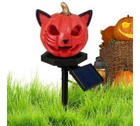 Solar Lights Halloween Pumpkin Design Impermeabile Prato | Luci da giardino per Halloween Fuori Prato Patio Paesaggistica Cortile Balcone Portico Passerella Terrazza Pathway nero gatto