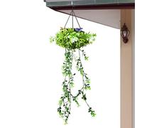 Solar Lights Outdoor - LED artificiale Vine String Lamp, Realistic Green Leaf & Flower Garland with Auto On/Off Sensor, Weatherproof Landscape Lighting, Decorative Floral Vine for Balcony Porch Patio