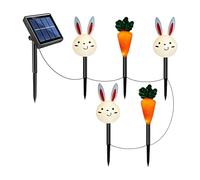 Solar Lights - Waterproof Bunny Carrot Garden Lighting | Cute Festive Solar Powered Decoration | For Easter Yard Patio Porch Lawn Walkway Courtyard Landscaping Spring Party Holiday Home Decor