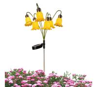 Solar Lily Flower Lights 10 Pack LED Fairy Garden Decoration With Stake