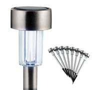 'Solar Magic in acciaio inox luci led solari | Set per il giardino | Eleganza e luce magica: 8 " Highlights per il tuo giardino.