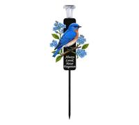 Solar Memorial Garden Stake - Bird Light | Waterproof Cemetery Lamp