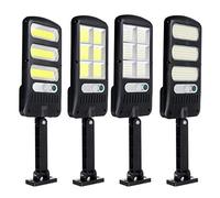 Solar Motion Sensor Wall Light Outdoor Street Light Wall IP67 Waterproof Industrial Garden Square Highway Thin LED Road Lamp (120COB)