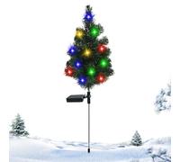Solar Outdoor Christmas Tree, Solar LED Lawn and Garden Decorations for Driveway Sidewalk, Waterproof Holiday Lights with Stake, Bright Energy-Saving Festive Lighting Display for Yard
