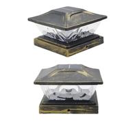 Solar Outdoor Lights - For Fence 2Pcs Waterproof Decorative Multifunctional
