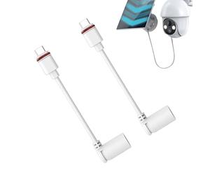 Solar Panel Barrel Plug Adapter 2 Pieces Barrel Connector, Durable Power Supply Adapter, Universal Outdoor Electronics Connector | Compatible With Stick Up Cam RV Car Boat Security System