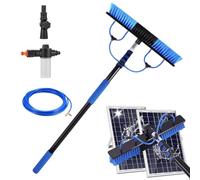 Solar Panel Brush - 16.4FT Telescopic Solar Panels Cleaning Brush, Panel Cleaner With Adjustable Water Fed Pole and Soap Dispenser | For Home Outdoor Roof Garden Glass Exterior Windshield Window