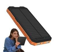 Solar Panel Charger Shell, Built-in Compass, 5,87 x 3,11 x 0,67 pollici Compact Device with Light, Solar Power Bank for Camping Adventure Survival, Backpack Hiking Picnic