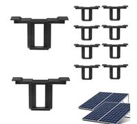 Solar Panel Drainage Clip - Edge Mount Water Flow Clamp for Roof System Maintenance | 10 pieces ABS Mounting Clip Set with Photovoltaic Panel Cleaning, Rainwater Dust Control Use for Dirt Control