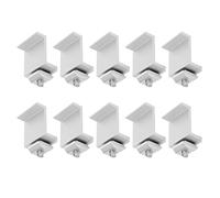 Solar Panel End Clamp 10Pcs | Aluminum Alloy PV Mounting Z Bracket for Rooftop System | Water - & Weather - Proof Clamps for Photovoltaic Panel Installation