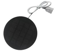 Solar Panel For Security Camera, 1.2W 5V Portable USB Waterproof Charger | Round Camera Solar Panels For Camping Headsets Fans Travel Home RV Roof Exterior Phone Backpack