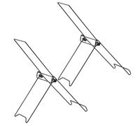 Solar Panel Ground Mount, 2 pezzi Folding Metal Rack, Lightweight and No-Installation Design, Wind-Resistant and Portable Frame, for Rv Roof Camping Outdoor Power Use, 22.8x17.1x6.3 Inches