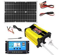 Solar Panel Kit - 12 Volt Solar Panel Complete System 300 Watt Convertitore Inverter - DC 12 V to AC 110 V/220 V Solar Power Converter, Solar Power Complete Kit, 30 A Controller con 2 porte USB e LED