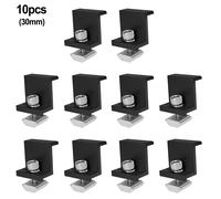 Solar-Panel Supporto Fissaggio PV Estremità Morsetto Centrale 30mm/35mm Nera