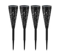Solar Pathway Lights - Vintage Lawn Lanterns, Warm Outdoor Ground Lamps