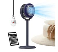Solar Pedestal Fan - ABS PC | Adjustable Floor Fan 28.7 Inch Low Noise USB