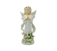 Solar per decorazione statuetta per cortile terrazza auto On/Off solare per | Dettagli dipinti a mano, finitura vintage, resina resistente alle intemperie, non sbiadisce, aspetto artistico unico