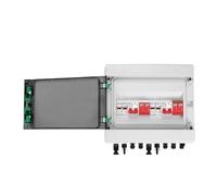 Solar Photovoltaic PV Combiner Box Surge Lightning Protection 2 Input 2 Out 2 String DC 600V Fuse MCB SPD Box IP65 MQXFCZUX(16A DC MCB)