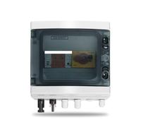 Solar photovoltaic PV Combiner Box With Lightning Protection 1 input 1 out DC 1000V Fuse MCB SPD Box IP65 AUOQKQUT