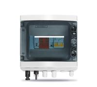 Solar photovoltaic PV Combiner Box With Lightning Protection 1 input 1 out DC 600V Fuse MCB Box IP65 CZAOINCU(50A DC MCB)