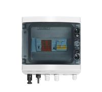Solar photovoltaic PV Combiner Box With Lightning Protection 1 input 1 out DC 600V Fuse MCB SPD Box IP65 BIANMTSW(16A DC MCB)
