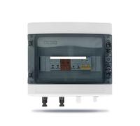 Solar photovoltaic PV Combiner Box With Lightning Protection 2 input 1 out DC 600V Fuse MCB SPD Box IP65 12ways CZAOINCU(40A DC MCB)