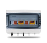 Solar photovoltaic PV Combiner Box With Lightning Protection 2 input 2 out DC 1000V Fuse MCB SPD Box IP65 18ways MQXFCZUX