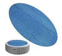 Solar Pool Cover, Round Thermal Cover, Weatherproof Heavy Duty Blanket, Energy-Saving Insulation Layer, Resistant Material, Portable Pond Accessories for Summer, Blue, 260g
