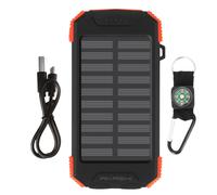 Solar Power Bank 10000mAh Torcia antiurto IPX4 Akashi Black