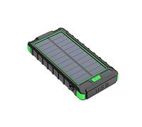 Solar Power Bank Caricabatterie Solare Portatile Porta B Batteria Caricabatterie Esterno Con Torcia Elettrica Per Esterni E Campeggio, Verde