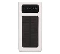 Solar Power Bank, Caricatore Portatile For Telefono Solare Da 20000 MAh, Display Di Alimentazione Con Doppia Uscita Caricatore Portatile For Telefono Solare Da 20000mAh(White)